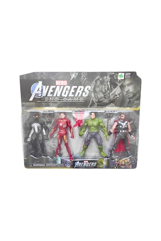 Süper Kahramanlar 18 Cm Işıklı 4'lü Figür Oyuncak Venom Demir Adam İronman Hulk Thor
