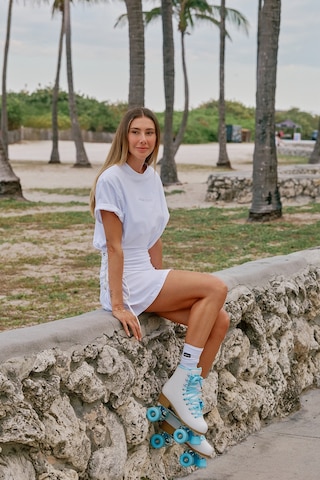 Sagaza Studio Ss6008 Mini Tshirt Elbise Ekru