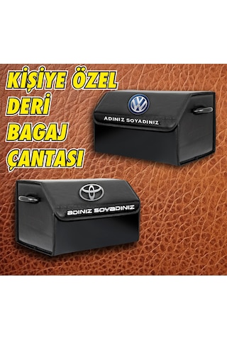 Kişiye Özel Deri Bağaj Çantası Oto Bagaj Düzenleyici Organizatör