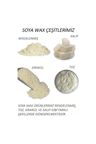 Soya Parafini Soya Wax 1Kg %100 Doğal Bitkisel Parafin Mum Yapımı (528056184)