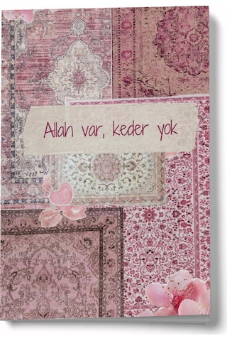 Sufi Serisi 6 Allah Var, Keder Yok A6 Çizgili Mini Defter Not Defteri Çok Renkli