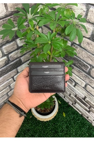 Guard Kahverengi Patlı Tasarım Hakiki Deri Kartlık Erkek / Kadın P5239 Kahverengi