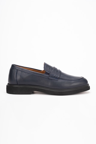 Fame Step Hakiki Deri Erkek Loafer Mokasen Klasik Ayakkabı Comfort Prato Lacivert