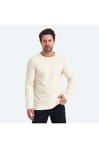 The Crow BRUCE WILLIS Erkek Ekru Sweatshirt