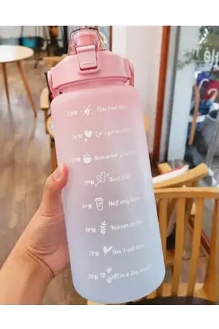 Günlük Motivasyon Su Matarası 2 Litre - 24242412231gn Pudra - Buzmavisi