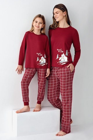 Arnetta Kız Çocuk Bordo Pijama Takımı Ar3445-c-v1 Bordo