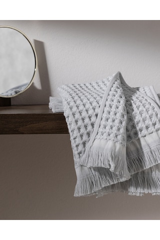 Madame Coco Marlie 2'li %100 Pamuk El Havlusu - Gri - 30x45 Cm 8684427115916