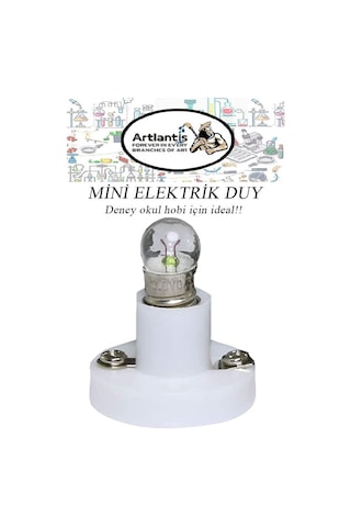 Mini Duy 20 Adet Deney Duyu Proje İçin Küçük Ampul Yuvası Minyonet Duy Okul Sınıf Elektrik Devre Deney Duyusu