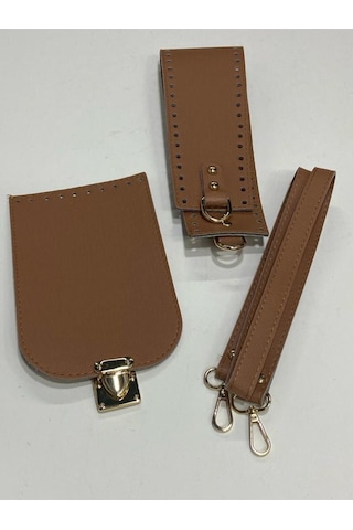 Karantuhafiye Makaron Çanta Örgü Seti / 3 Parça Taba Taba