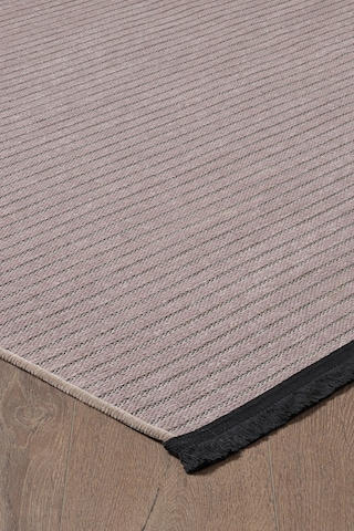 Paradis Bej Fitilli Desen Şönil Kilim Makinede Yıkanabilir Kaymaz Taban Halı Yolluk Fitilkilim