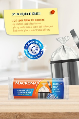 Ekstra Güçlü Çöp Torbası Küçük Boy - 30 Lu Paket X7