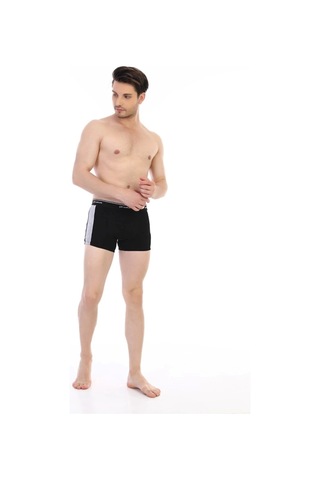 Çift Kaplan 850 Biyeli Likralı Erkek Boxer Siyah