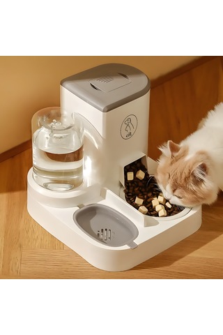 Kiit 2si1 Arada Kedi ve Köpek Porselen Mama Su Kabı 2200 ML
