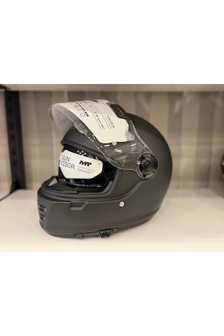 Kask Mt Jarama Sv Mat Siyah Cafe Racer Mat Siyah