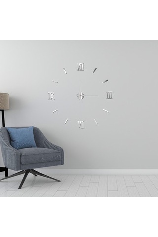 Teltree Altın Küçük 40cm Akrilik Duvar Saati - Dıy Sessiz 3d Dekoratif Duvar Sticker, Delme Yok, Oturma Odası Sanatı Çok Renki