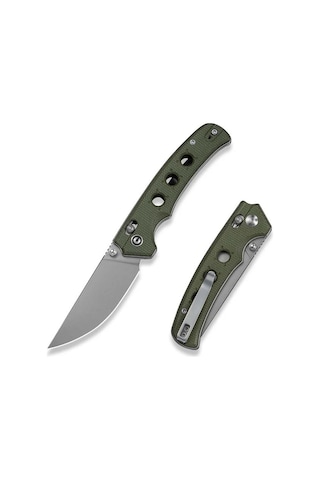 Civivi Noctis Olive Canvas Micarta Handle Stonewashed Nitro-v Blade Kamp Çakı Yeşil
