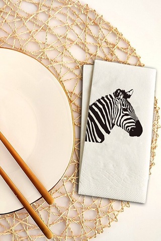 Zebra Baskılı Peçete 100 Adet