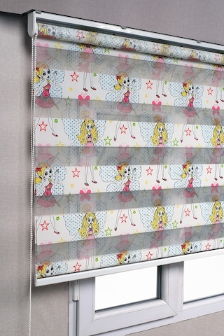Prenses Desenli Zebra Stor Güneşlik Perdeler