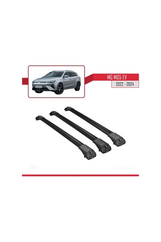 Mg Mg5 Ev 2022 Ve Sonrası İle Uyumlu Ace-1 Ara Atkı Tavan Barı Siyah 3 Adet