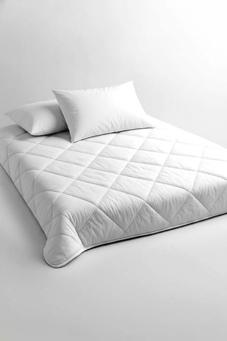 Niron Çift Kişilik Yorgan + 2 Adet Yastık Seti 195x215 Cm 4 Mevsim Mikrofiber Konfor Beyaz