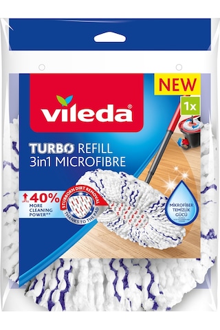 Vld0000000429 Vileda Turbo 3in1 Extra Pedli Mikrofiber Yedek Paspas - Tekil Vileda