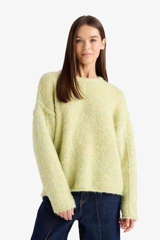 Defacto Yün Karışımlı Bisiklet Yaka Oversize Fit Triko Kazak F3256ax25wngn597 Yeşil-gn597