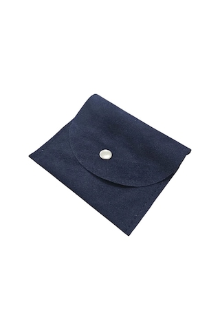 Kadife Süet Zarf Kese Lacivert 25 Adet 8x10 Boy Takı, Altın Kesesi Çıtçıtlı