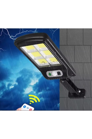 Solar 3 Modlu Cob Led Solar Güneş Enerjili Sokak Lambası Bahçe Aydınlatması 35cm X 11.5cm Beyaz