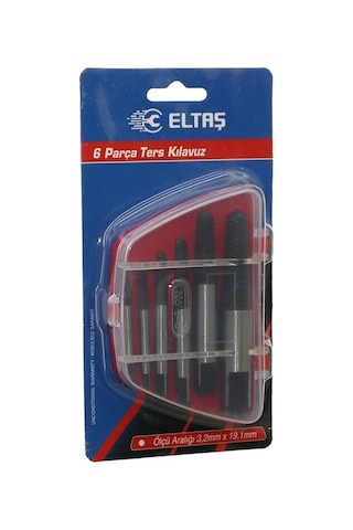 Eltaş Lrd-22 Ters Klavuz Uç Seti Hasarlı Vida Çıkarıcı 6 Parça 3-22mm