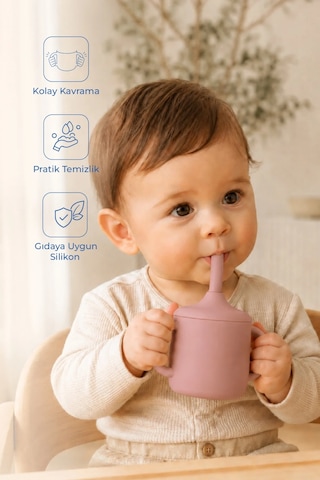 Babyjem Silikon Pipetli Bardak Mocha