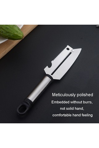 Cbtx Çok Fonksiyonlu Paslanmaz Çelik Soyma Bıçağı Ev Meyve Ve Sebze Kazıyıcı Şişe Açacağı Abanoz Saplı