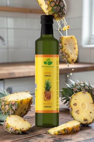 2 Adet Ananas Sirkesi Doğal Fermantasyon Detox Sirke 500 Ml