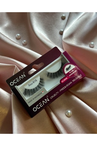 Ocean Asu 818 5d Mink Doğal Görünümlü Şerit Takma Kirpik Tekrar Kullanılabilir Vegan
