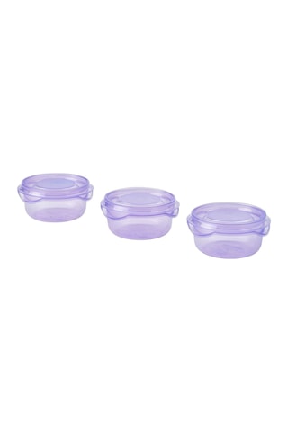 Ikea Pruta 3'lü Gıda Saklama Kabı Seti 70 Ml 4 X 7 Cm Şeffaf Leylak Diğer