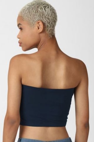Rooted-kadın Straplez Tube Top Astarsız Lacivert
