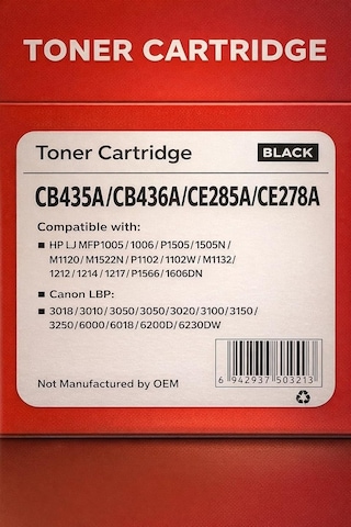 Lexroo Hp Ce285a, Cb435a, Cb436a, Canon Crg-725 Uyumlu Muadil Toner, Yüksek Baskı Kalitesi