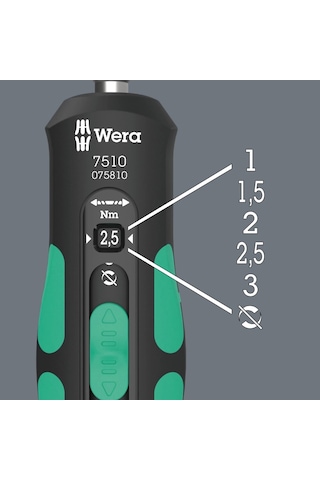 Wera 7510 Kraftform Safe-torque Speed 1-3 Nm