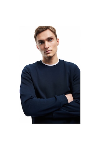 Koton Pamuklu Uzun Kollu Bisiklet Yaka Erkek Basic Sweatshirt Lacivert 6wam70017mk Lacivert