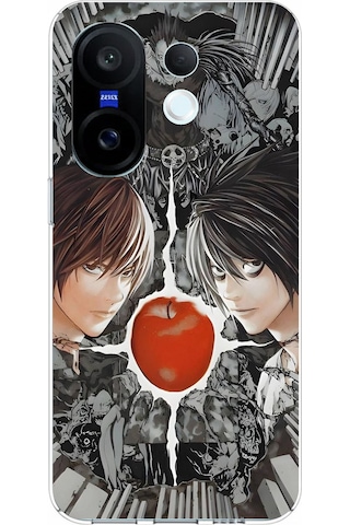 Vivo X200 Fe Uyumlu Death Note Kapak Tasarımlı Baskılı Silikon Kılıf Renkli