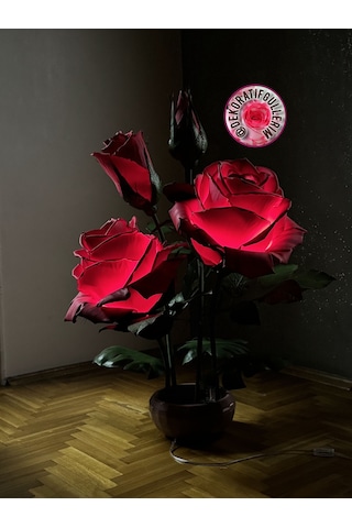 Favorite Kırmızı Lambader 112cm 2,5kg 220volt Dekoratif Organik
