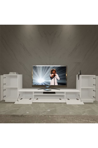 Decoraktiv Trendstyle On2s Slm Tv Ünitesi Tv Sehpası Beyaz