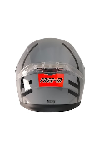Motoanl Ece 22.06 Sertifikalı Güneş Vizörlü Yeni Sezon Kurye Çene Açılır Kask Upset Gri