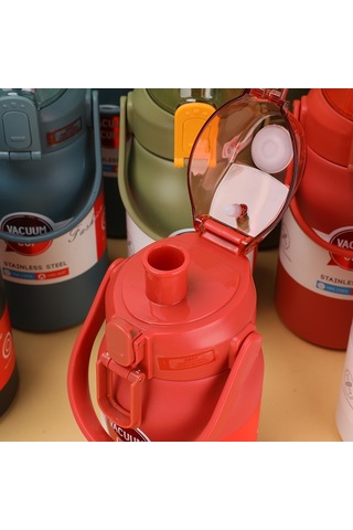 Luckystar Büyük Kapasiteli Termos - Yeşil Renk.