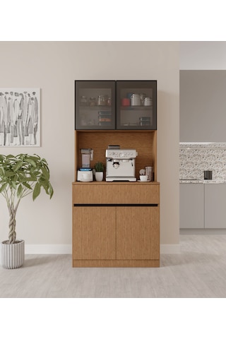 Bambu Mini Komple Mdf Led Aydınlatmalı Kahve Köşesi
