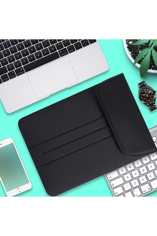 Lemestar 13" Siyah Fom Malzeme Ultrabook Dizüstü Bilgisayar Tablet İç Çantası - Antistatik, Darbe Emici, Pratik Depolama Bölgesi Siyah