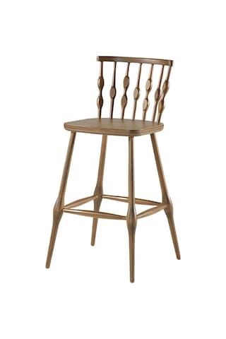 Natura Retro Ahşap Bar Sandalyesi Ahşap