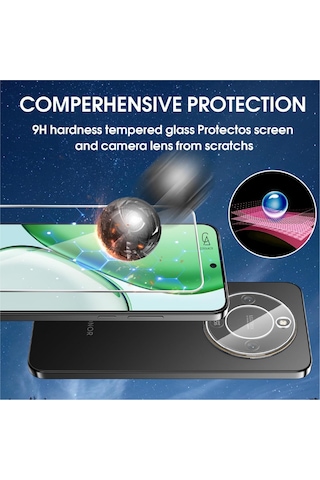 Honor Magic 8 Lite İle Uyumlu Ekran Koruyucu Şeffaf Temperli Kırılmaz Cam Ekran Koruyucu