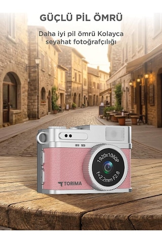 Torima CMR35 Mini Dijital Kamera Selfie Video Vlog Kamerası Mini Anahtarlık 1080p