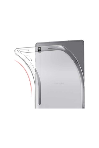 Lexroo Samsung Galakxy Uyumlu Tab S7 T870 Kılıf Tablet Süper Silikon Kılıf - Renksiz