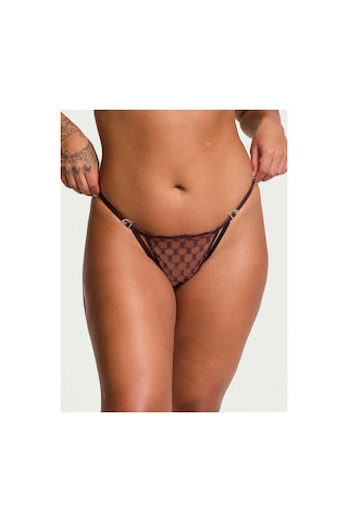 Victoria's Secret Vs Logo İşlemeli Askılı Bikini Külot Bordo